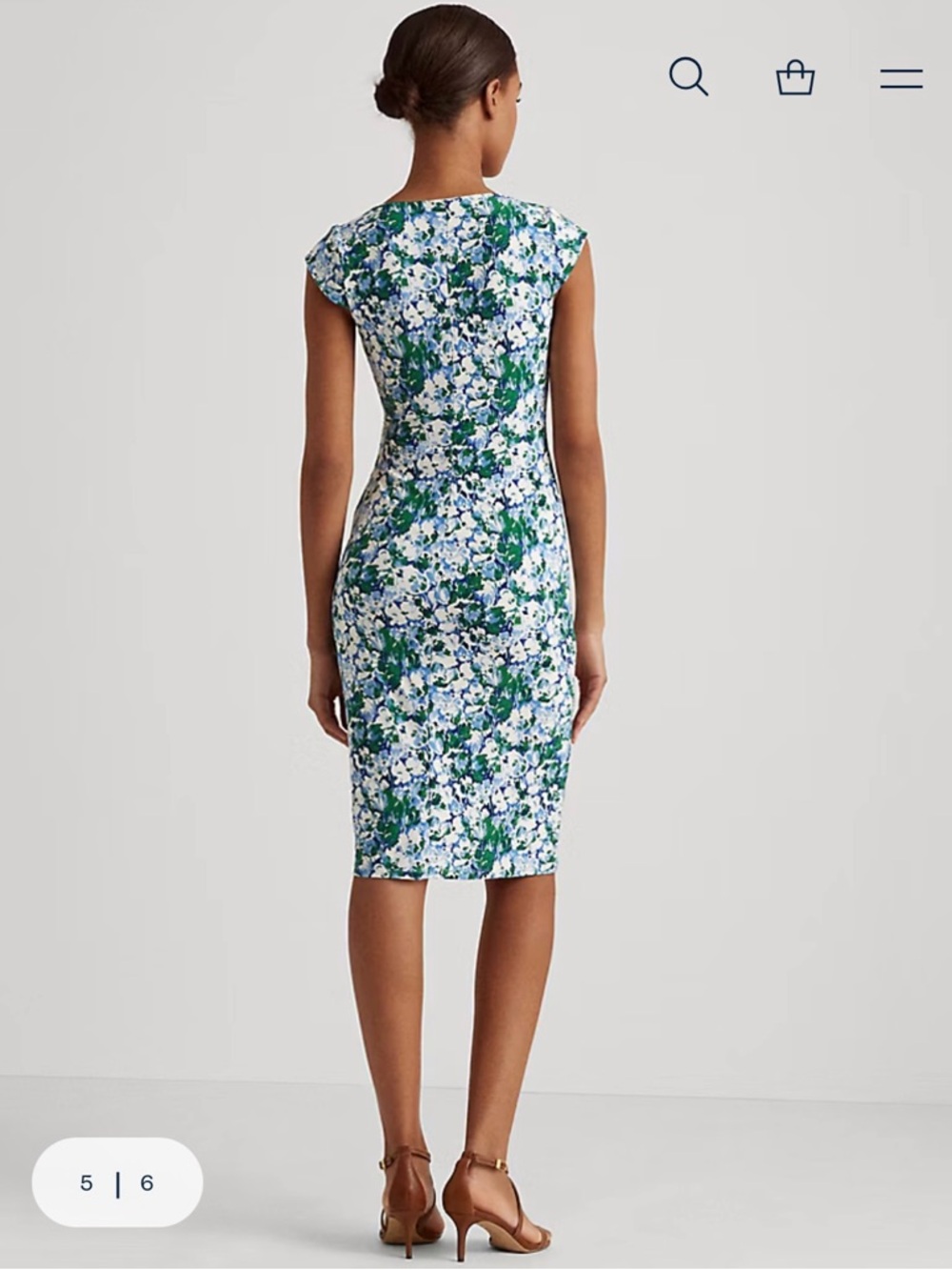Lauren Ralph Lauren Floral Jersey Dress - EUC - Picture 3 of 8